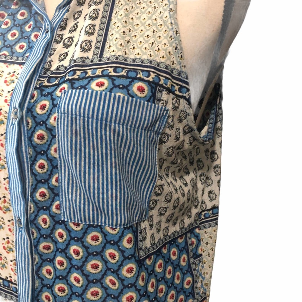 amang NY sleeveless “ patchwork “ top. M - Picture 4 of 13